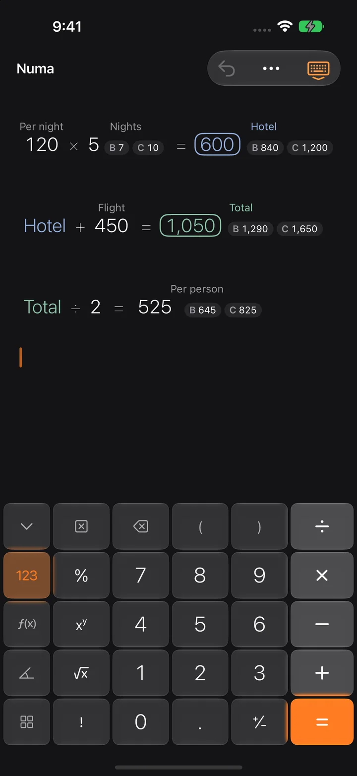 Compare scenarios