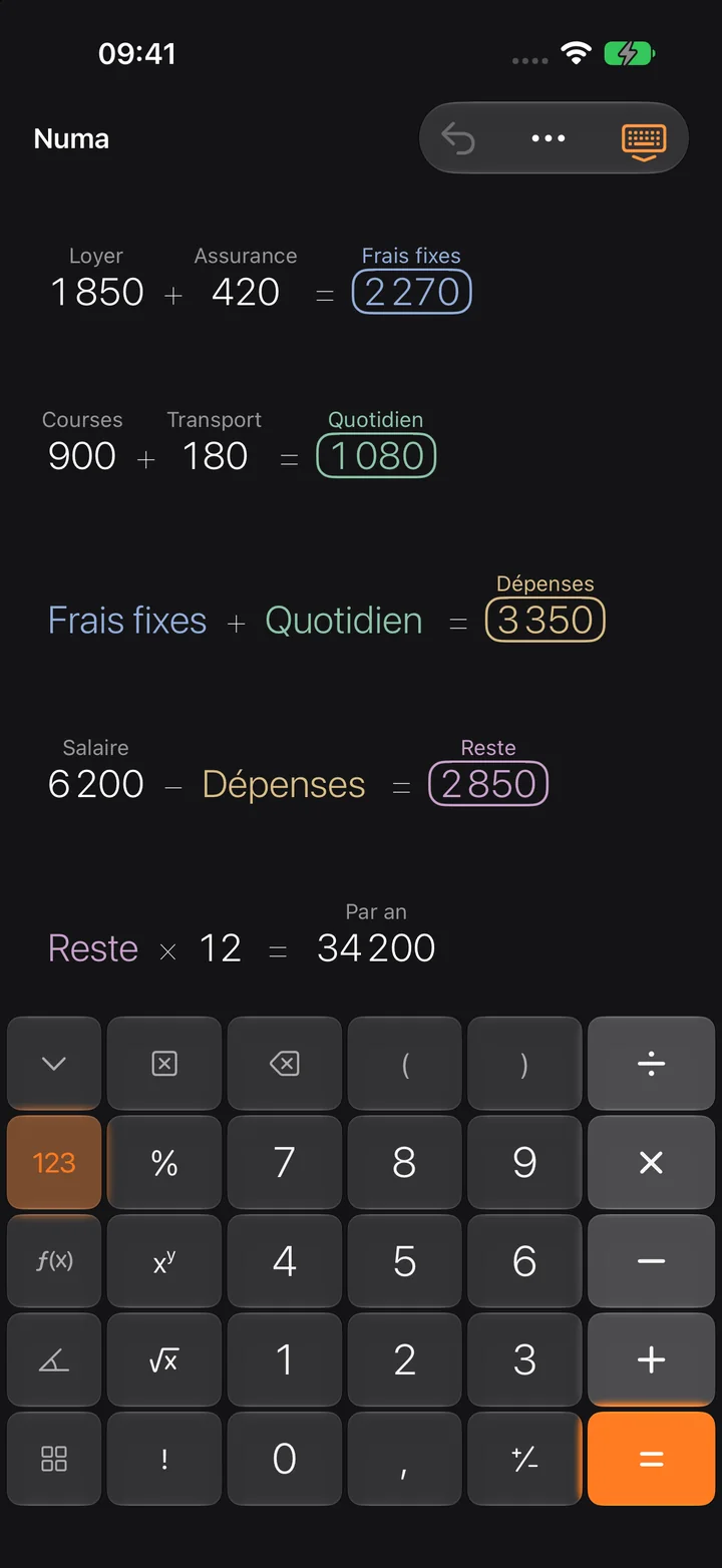 Calculer avec des noms