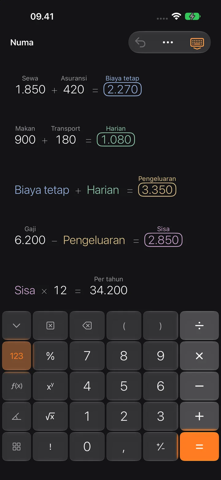 Menghitung dengan nama