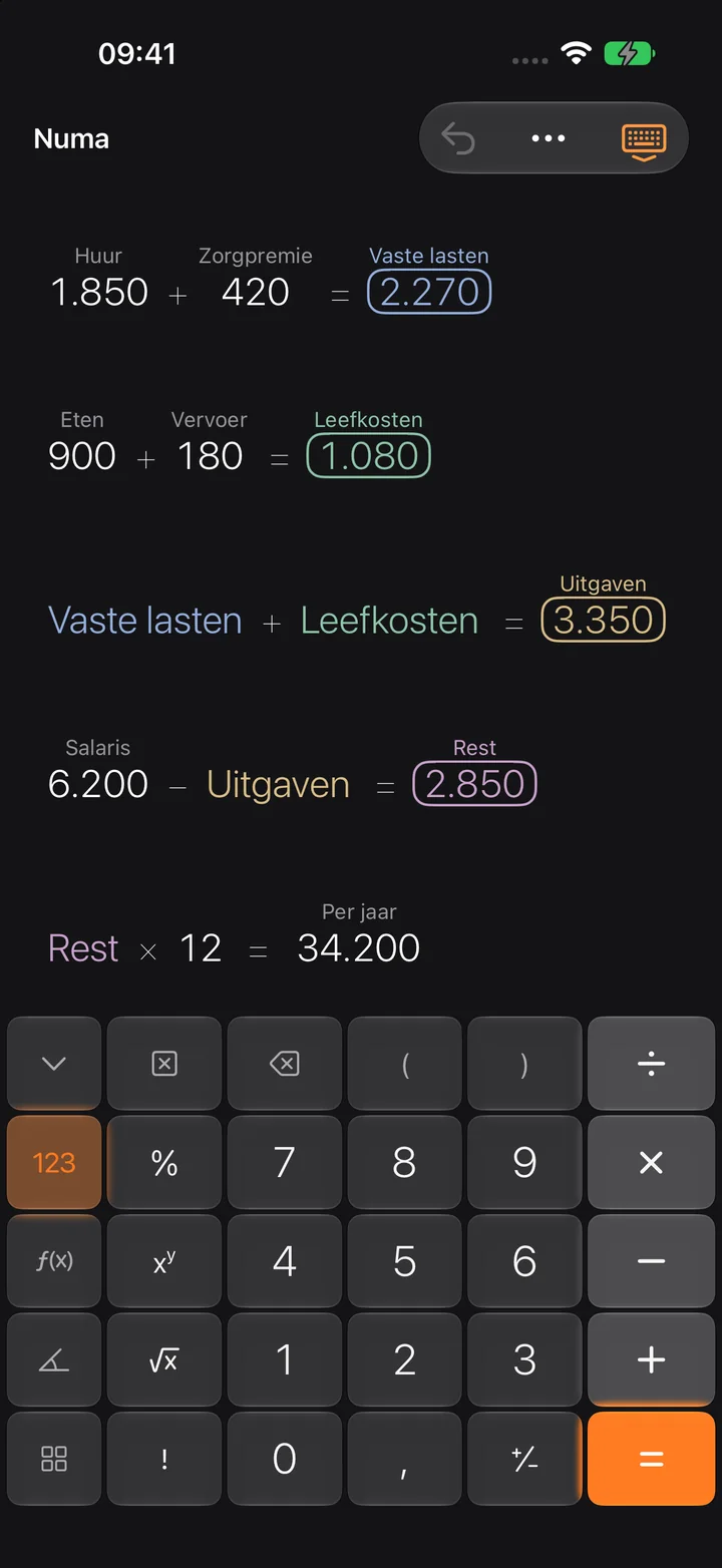Rekenen met namen