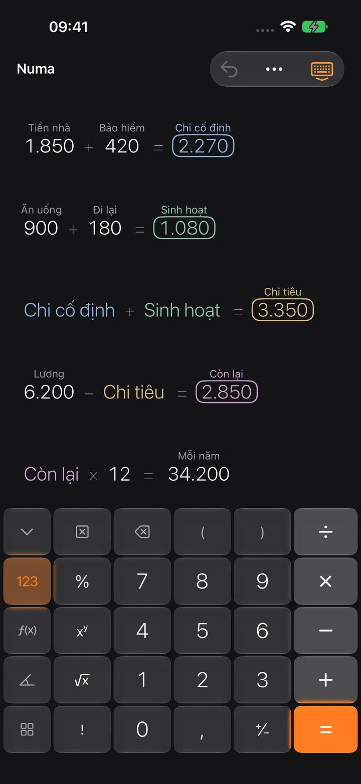 Tính bằng tên